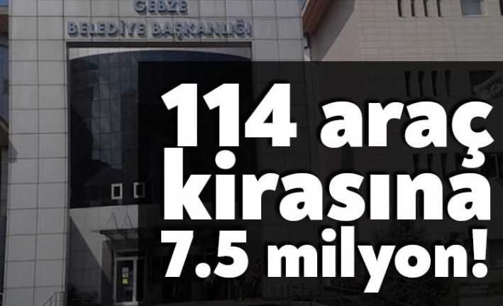 Gebze Belediyesi 2 yıl süre ile kullanacağı 114 aracı kiralama