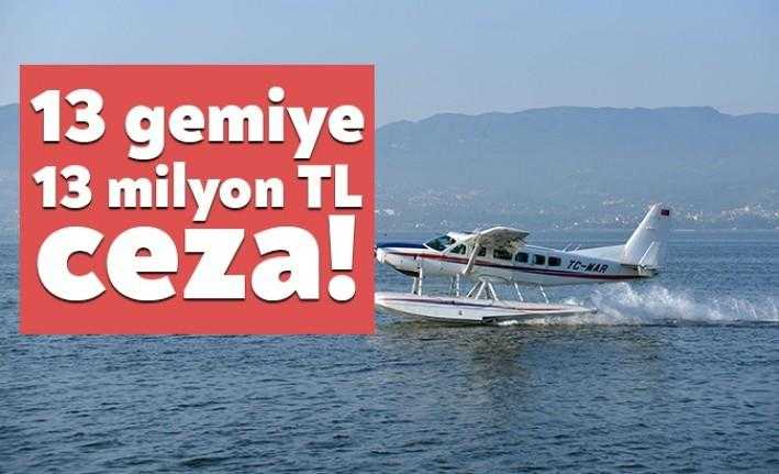 2019 yılında İzmit Körfezi'nde Kocaeli Büyükşehir Belediyesi 13 gemiye 13