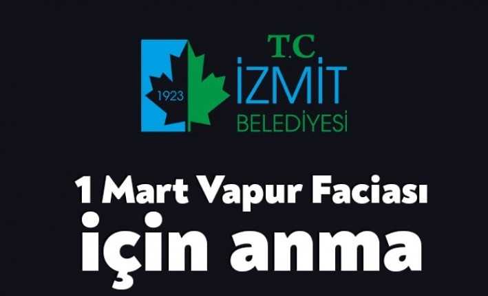 İzmit Belediyesi, İzmit Körfezi’nde 1 Mart 1958’de yaşanan Üsküdar Vapuru