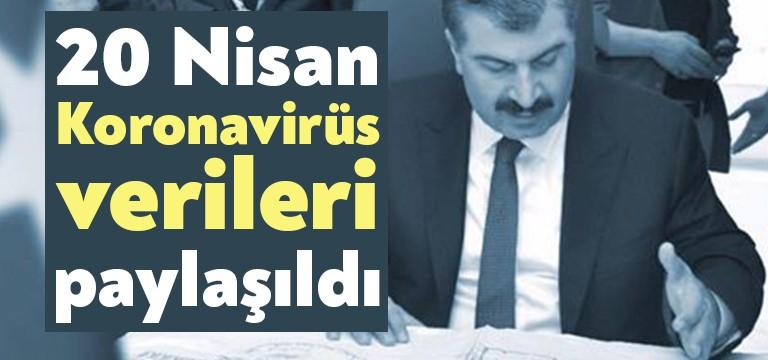 Sağlık Bakanı Fahrettin Koca, bugün 20 Nisan gününün Koronavirüs verilerini