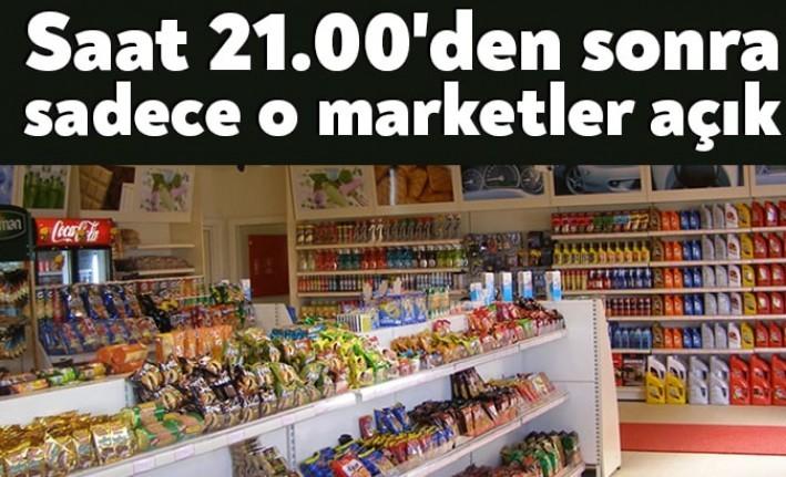Koronavirüs tedbirleri kapsamında marketlerin 21.00'e kadar açık olması kararı alınmıştı.