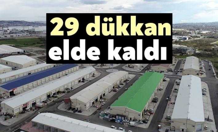 Gölcük Sanayi Sitesi’ndeki 47 dükkanın satışıyla ilgili ihale 18 dükkan