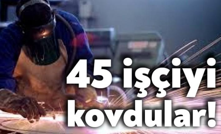 Kocaeli'nin Gebze İlçesi'nde Farplas Otomotiv A.S. firması 45 işçiyi işten