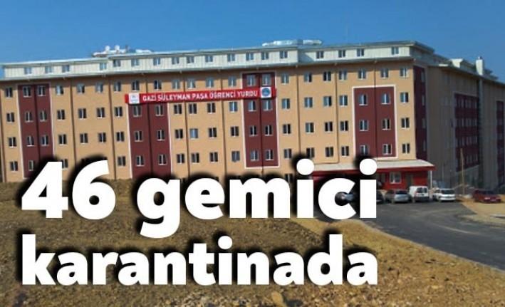 Kocaeli'de limanlara 6 grup halinde gelen 46 gemici karantinaya alındı.