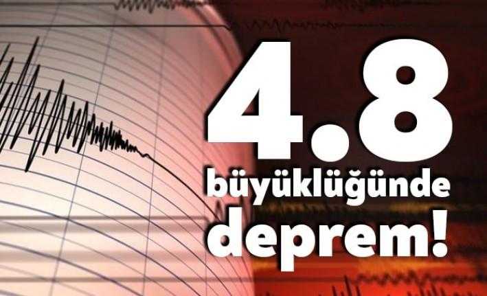 Manisa'nın Akhisar ilçesinde saat 20.55 sularında 4.8 büyüklüğünde deprem meydana