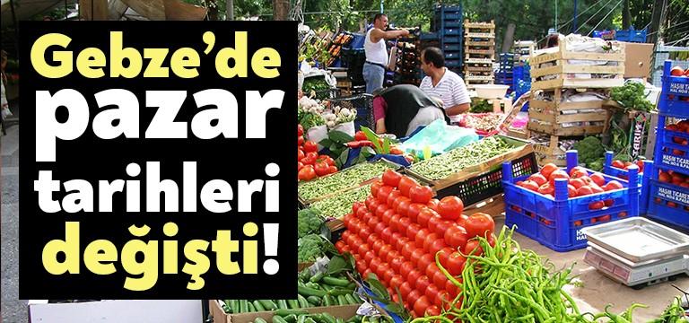 Gebze Belediyesi pazar yerleri ve tarihleri ile ilgili bir açıklama