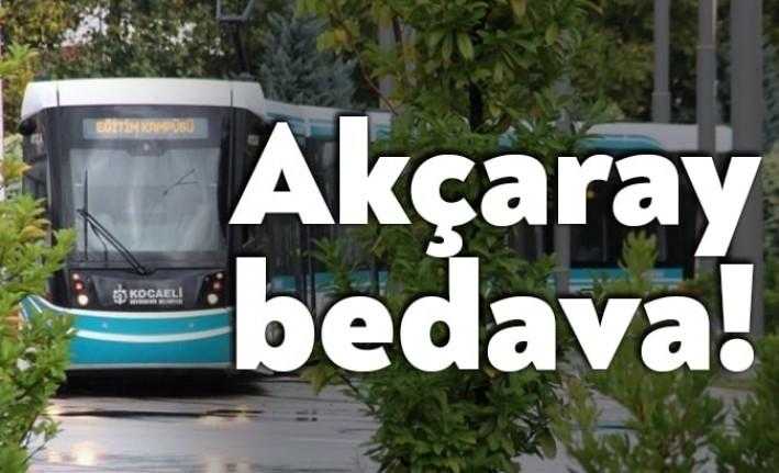 Kocaeli Büyükşehir Belediyesi tarafından işletilen Akçaray'a Seka Devlet Hastanesi Durağı'ndan