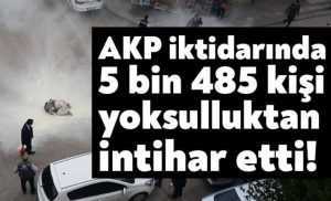 ‘AKP iktidarında 5 bin 485 kişi yoksulluktan intihar etti’