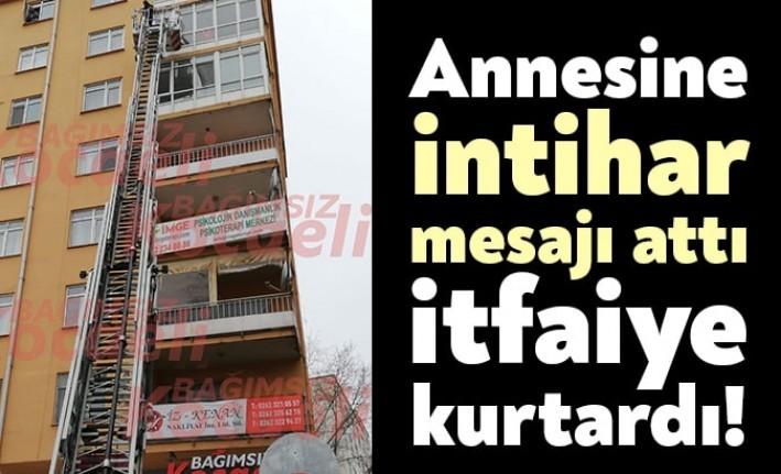 İzmit'te intihar girişiminde bulunan bir şahıs, annesine mesaj attı. Şahıs