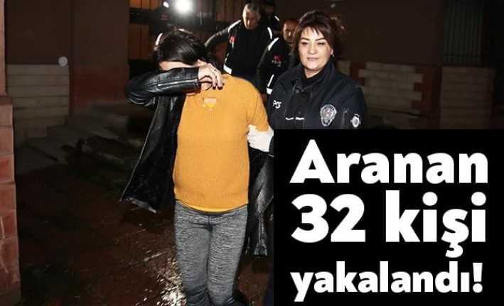 Kocaeli Emniyet Müdürlüğü ekipleri tarafından aranan şahısların yakalanmasına yönelik düzenlenen