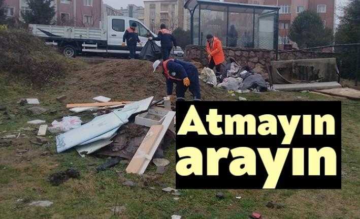 Körfez belediyesi ekipleri ev mobilyası artıklarının boş arazilere bırakılmamasını istedi.