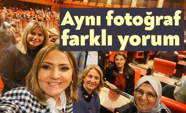 AKP Kocaeli Milletvekili Emine Zeybek’in gülümseyen kadın vekillerle çekildiği fotoğrafı