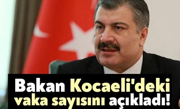 Sağlık Bakanı Fahrettin Koca, Kocaeli'de kaç vaka olduğunu canlı yayında