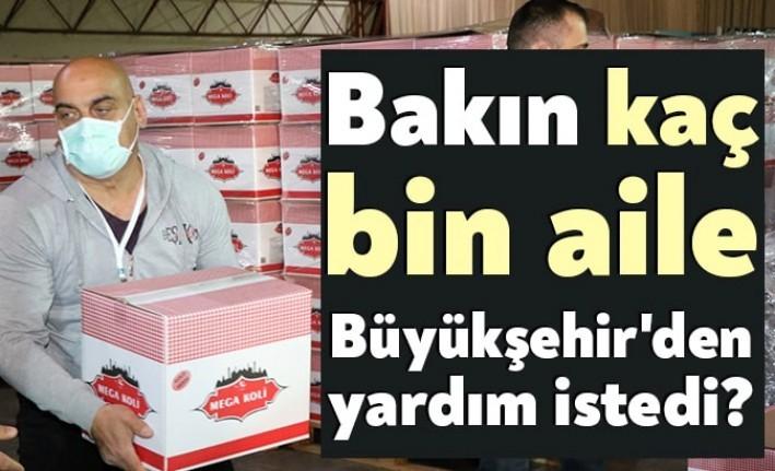 Büyükşehir Belediyesi Koronavirüs salgını sebebiyle geçimini sağlayamayan vatandaşlara gıda ve