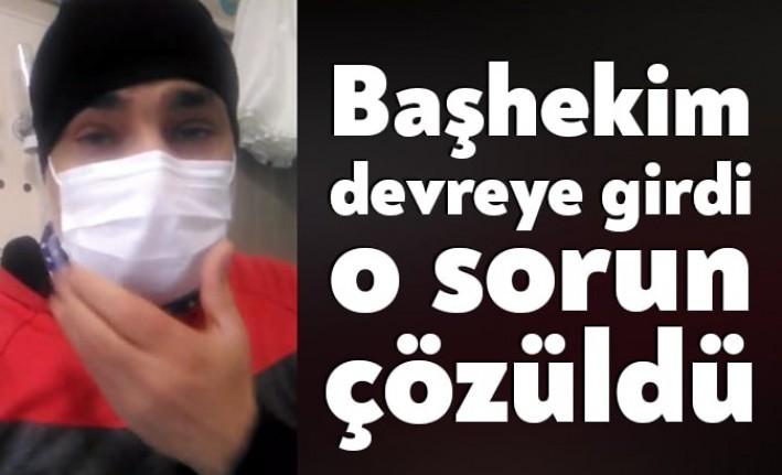 Kocaeli Devlet Hastanesi'nde annesinin Corona virüsü şüphesiyle karantinaya alındığını ifade