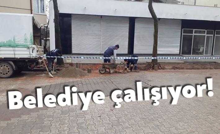 İzmit Yahyakaptan, Yenişehir ve Alikâhya Fatih mahallelerindeki yol ve kaldırımlarda