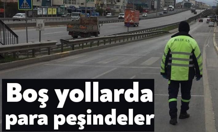 Büyükşehir BELDE A.Ş.'nin çalışanları, sokakta araç olmamasına rağmen park edecek