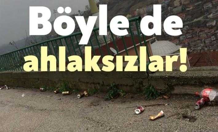 Serdar Mahallesi Orkide Sokak’ta manzaraya karşı alkol alan şahıslar hem