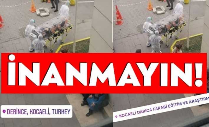 Sosyal medyada, bir fotoğrafa Kocaeli'deki devlet hastanelerinden çekilmiş süsü verilerek