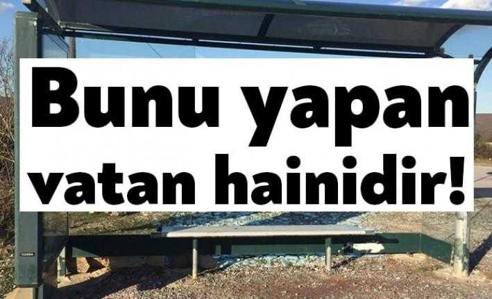 Körfez İlimtepe’de kapalı durağa kimliği belirsiz kişi ya da kişiler