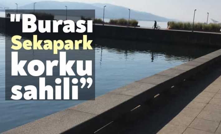 Sekapark'ta sahilin küçük çocuklar için korumasız bir alan olması nedeniyle