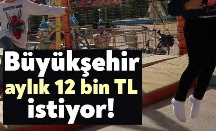 Sekapark içerisindeki trambolin ve şişme oyun grubu 3 yıllığına sezonluk