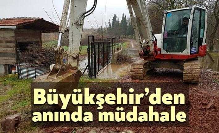 Kandıra Tekkeşinler Ilıkan Mezarlığı'ndaki suların konutları tehdit etmesine Büyükşehir Belediyesi