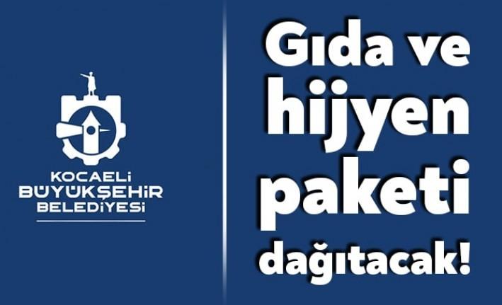 Koronavirüs salgını sebebiyle geçimini sağlayamayan vatandaşlara gıda ve hijyen paketi