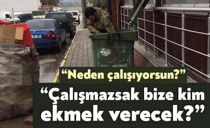 Koronavirüs tedbirleri kapsamında yasaklanan kağıt ve karton toplayıcılığı işine devam