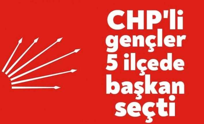CHP'nin ilimizdeki ilçe gençlik kollarından 5'inde bugün seçim yapıldı. CHP'li