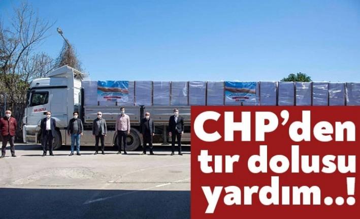 CHP Kocaeli İl Başkanlığı 1 tır ve kamyonet dolusu yardım