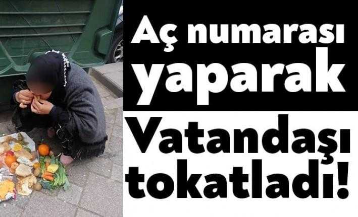 Kocaeli’de yanında getirdiği yiyecekleri çöpten çıkartarak yiyen ve vatandaşların duygularını