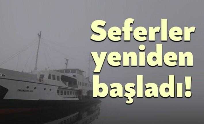 Kocaeli'de yaklaşık 3 saat boyunca yoğun sis nedeniyle duran deniz