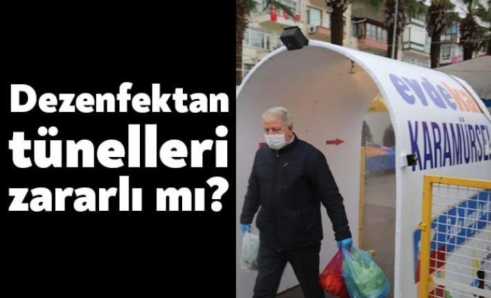 Kocaeli'de Karamürsel ve İzmit belediyeleri tarafında da kullanılan dezenfektan tünellerinin