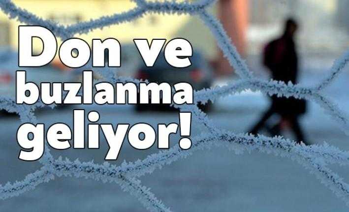 Marmara Bölgesi’nde özellikle iç kesimlerde bugün akşam saatlerine kadar don