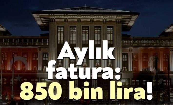 Başkanlık külliyesinin aylık elektrik faturasının 850 bin lira olduğu iddia