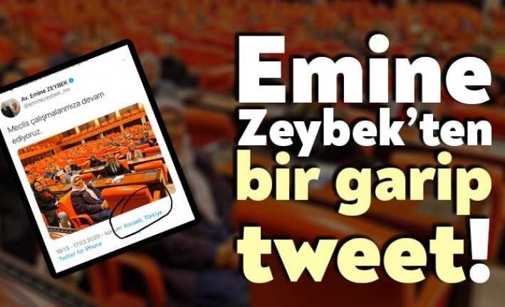 AKP Kocaeli Milletvekili Emine Zeybek mecliste çalıştıklarına dair bir tweet