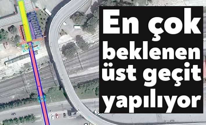 Akçaray tramvay hattı üzerindeki Sekapark İstasyon Durağı’na yaya üst geçidi