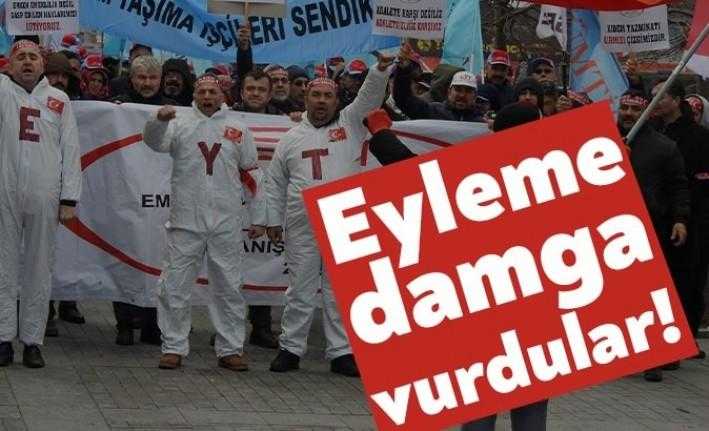 Metal işçileriyle birlikte Emeklilikte Yaşa Takılanlar da dün alanlardaydı. Gebze'de