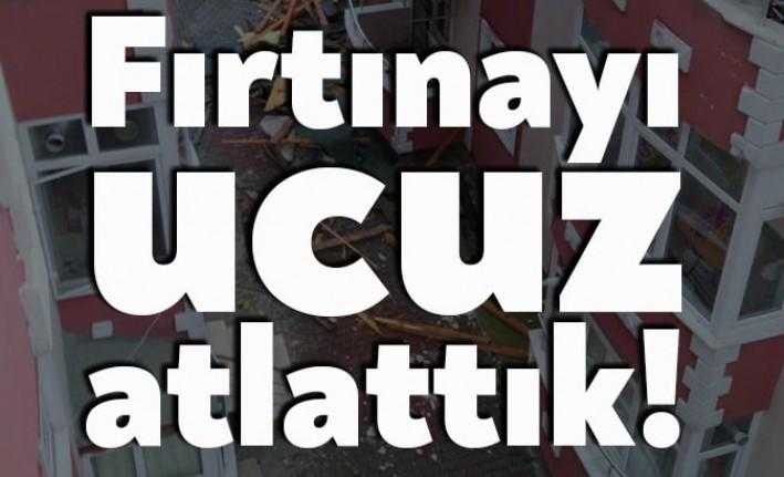 Kocaeli'de önceki gün meydana gelen fırtınada büyük bir can ve