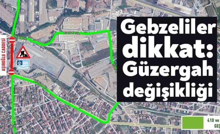 Kocaeli Büyükşehir Belediyesi İSU altyapı çalışması nedeniyle Gebze İlçesi Aşıroğlu