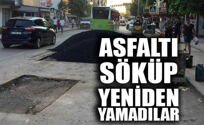 Körfez Mimar Sinan Mahallesi Mehmet Akif Ersoy Caddesi’nde yama yapılan