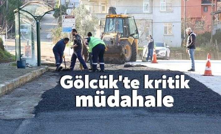Gölcük Belediyesi, İSU şantiyesi önündeki yolda ve Örcün yolunda asfaltlama