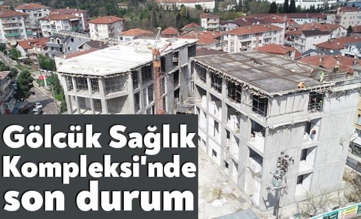 Gölcük Sağlık Kompleksi'nin devam eden inşaat çalışmaları kapsamında kaba inşaatın
