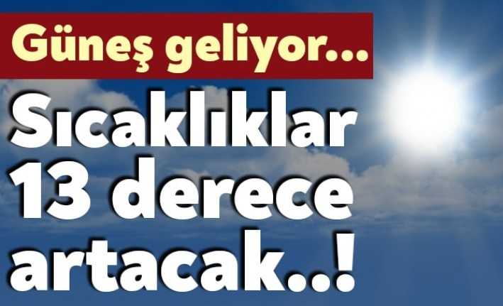 Kocaeli'de hava sıcaklıkları yarından itibaren artacak. 24 dereceye kadar yükselecek