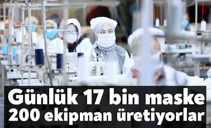 Günlük 17 bin adet maske ve 200 koruyucu ekipman, Kocaeli