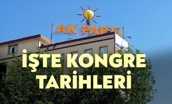 AKP Kocaeli Teşkilatları'nda kongre tarihleri belli oldu. Kocaeli'de ilk kongre