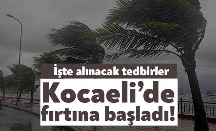 Ülke genelinde fırtınalı hava etkisini göstermeye başladı. Kocaeli’de de fırtına