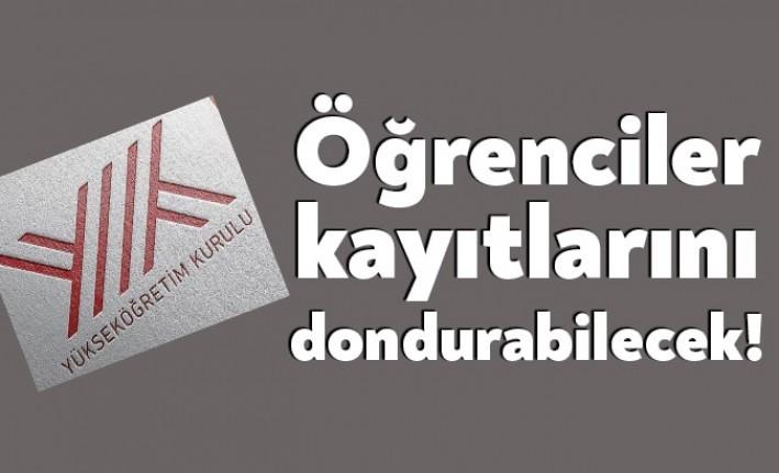 Yükseköğretim Kurulu'ndan yapılan açıklamada, Koronavirüs nedeniyle isteyen üniversite öğrencileri bahar