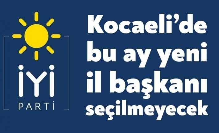 İYİ Parti Kocaeli İl Kongresi'nin 22 Mart tarihinde yapılacağı açıklanmıştı.